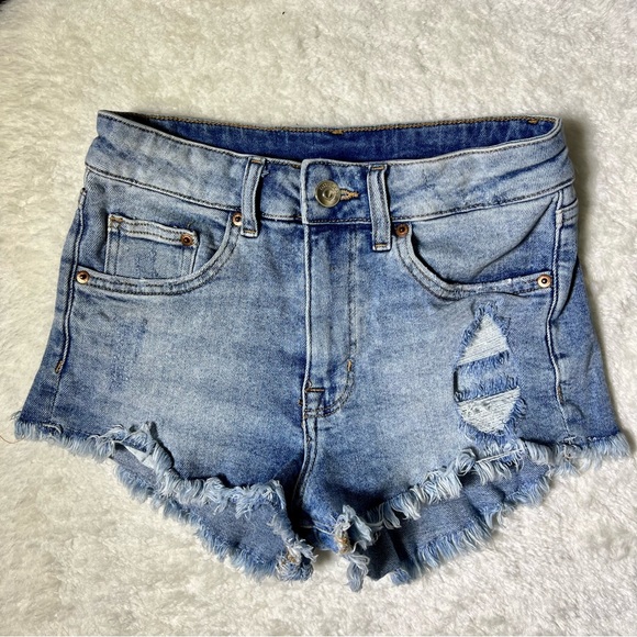 Divided Distressed High Rise Shorts Size 2 - Picture 1 of 9